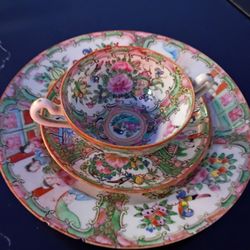 antique tea cup and plates