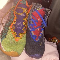 Nike Lebron 17 XVII WTW "What The" Men’s Size 9.5 Shoes Multi-Color CV8079-900