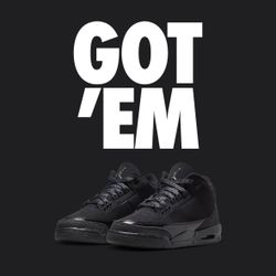 Men’s Size 11 Jordan 3 Black Cat