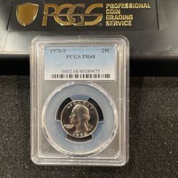 1970 S Gem Proof Washington Quarter Graded At PR68 S-12