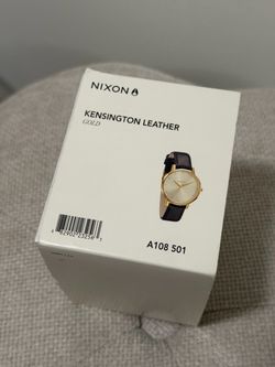 Brand New Nixon Kensington Leather Watch | Gold & Black