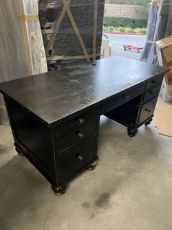 Restoration Hardware 31”x66” Desk W/ Built In Drawers