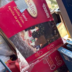 Christmas Set Three Light Up Geese Family Indoor Or Outdoor