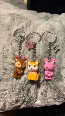 BFF Animal Keychain Set of 3