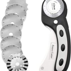 45mm Rotary Cutter with 7pcs Replacement Blades