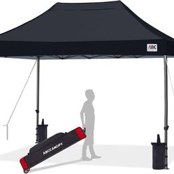 ABCCANOPY Patio Pop Up Canopy Tent 8x12 Commercial-Series (Black)  Canopy coverage: 8x12FT of shade. Cover 6 tables in your garden; cover 
