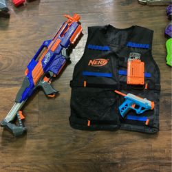 Nerf Gun Rapid Strike With Nerf Vest