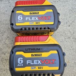 Dewalt 60v Flexvolt Batteries 6.0 Ah Brand New Price For Both 