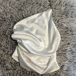 White One Shoulder Crop Top