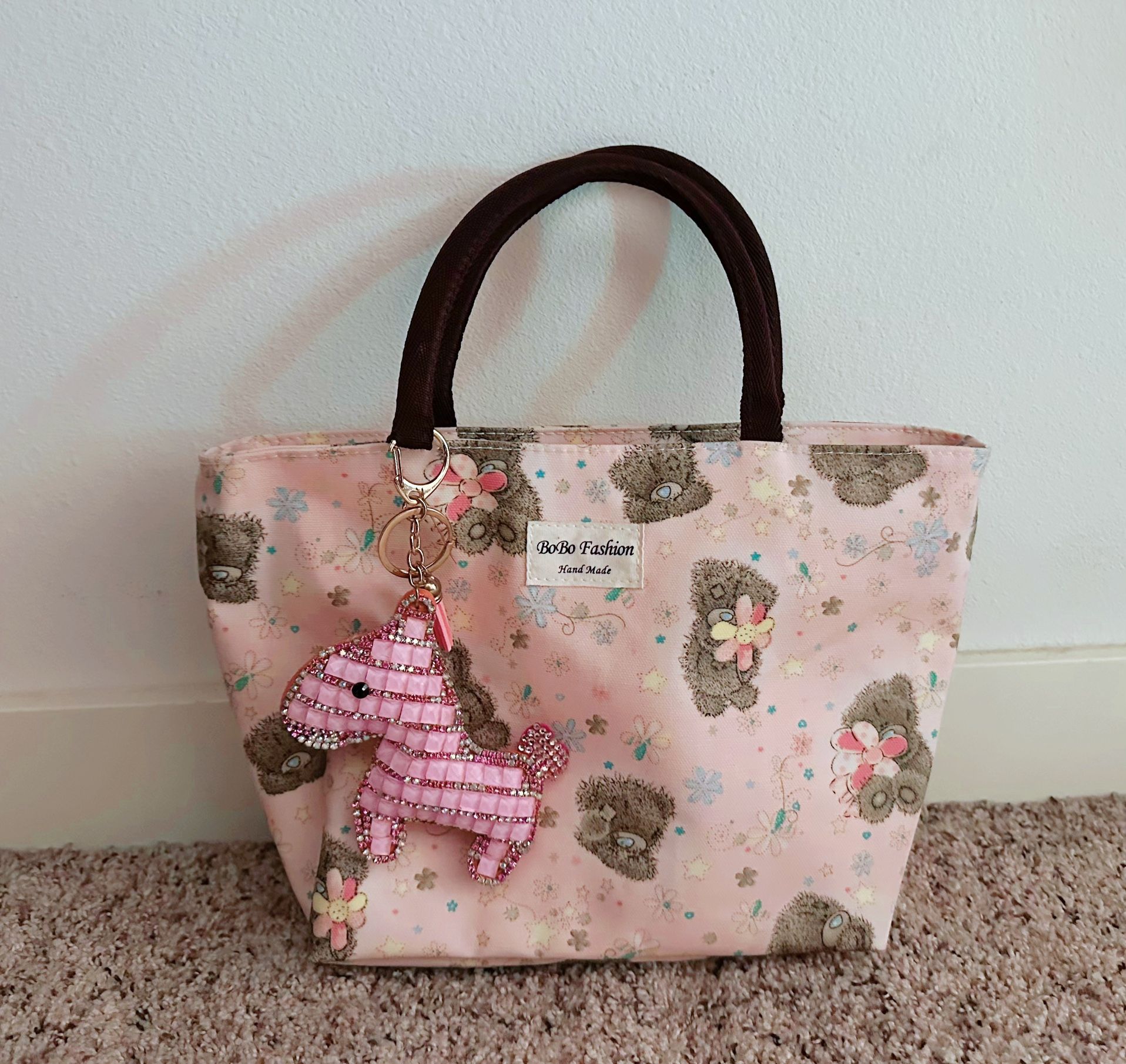 Pink Fashion BoBo Hand Made Bag With Accessory