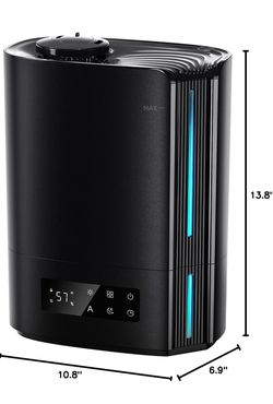 6L Humidifier for Bedroom Large Room Smart Humidistat Control
60H Runtime, 25dB Quiet, Essential Oil Diffuser, Top Fill Ultrasonic Cool Mist Humidifie