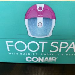 CONAIR Foot Spa With Heat, Bubbles And Massage.