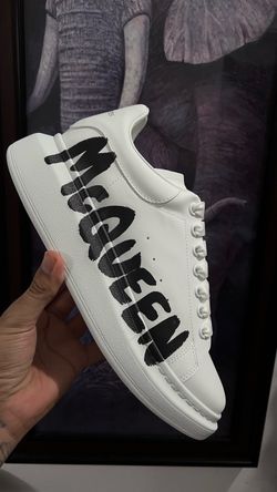 Alexander McQueen Oversized Sneakers White Graffiti