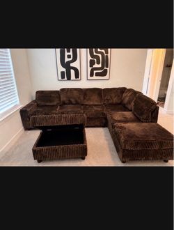 New sectional + ottoman $40 down