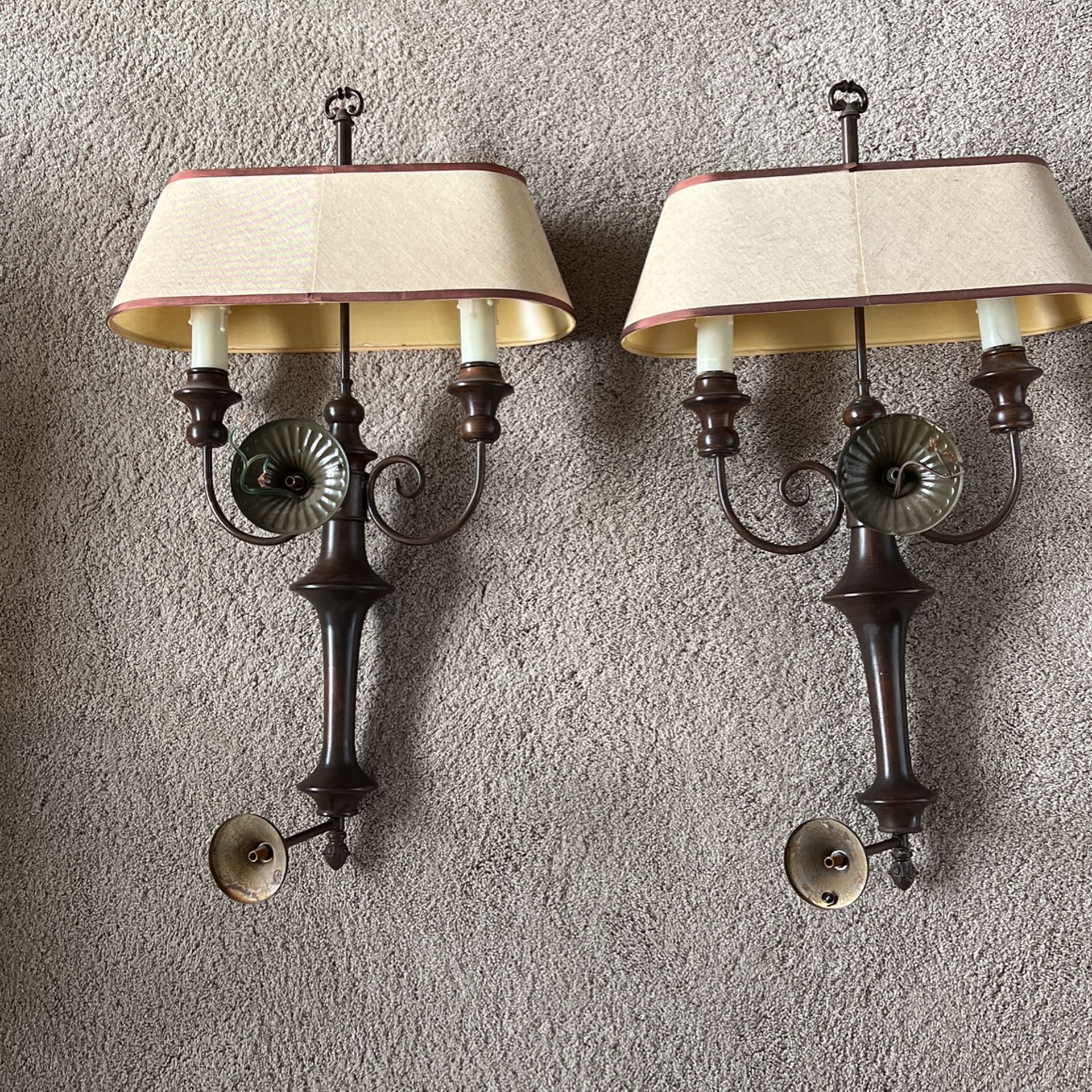 2 Wall Mount MCM Vintage Lamps