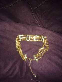 “Fuck” choker necklace