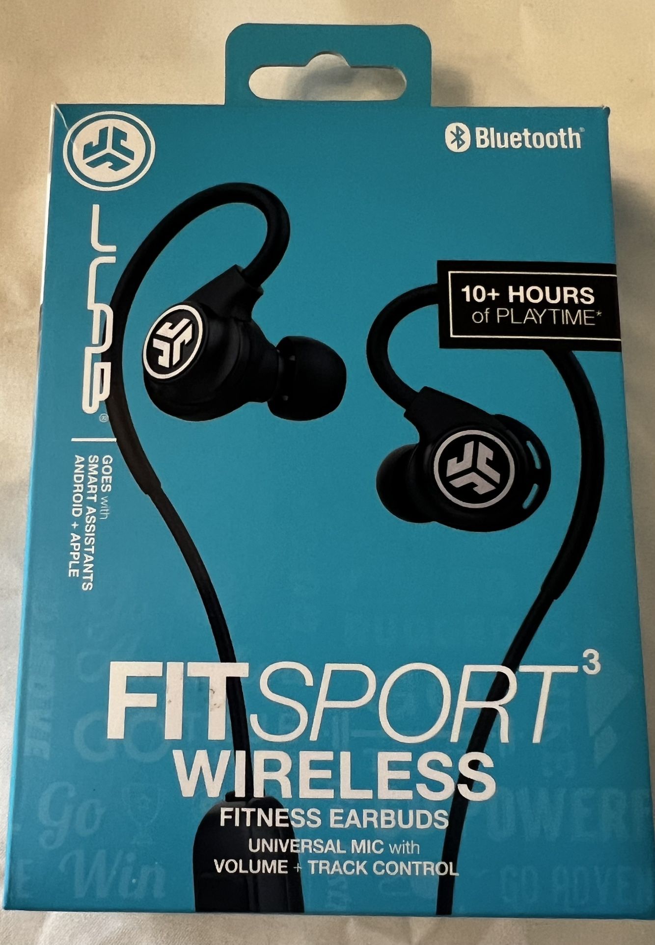 JLab Fit Sport 3 Wireless Fitness Gym Earbuds, Bluetooth 4.2, 6 Hour Battery Life, Flexible Memory Wir