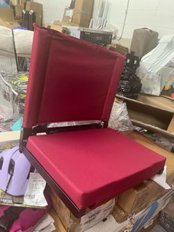 BRAND NEW - Home-Complete Bleacher Seat/Stadium Seat Cushion with Back - Maroon