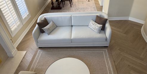 Luxury Designer Sofa – Modern Couch for Living or Formal Room - Like New - Performance Velvet