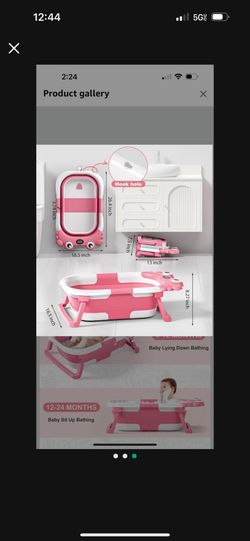 Foldable baby bathtub