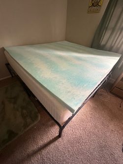 King size bed frame and mattress