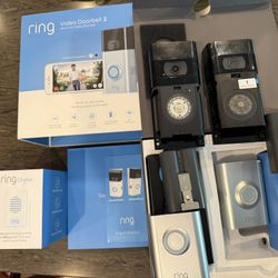 Two Ring Video Doorbell 2 with Chime, 1 Black & 1 silver faceplates