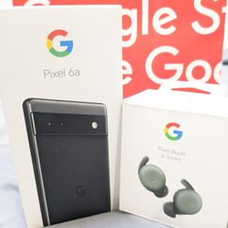 Google Pixel 6a UNLOCKED + Pixel Buds Bluetooth Headphones 