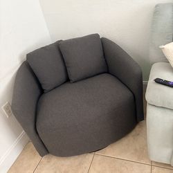 Swivel gray accent chair - Drew Barrymore collection