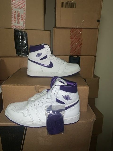 Brand new air Jordan 1 high court purple shoes 8 women's/ 6.5 mens 