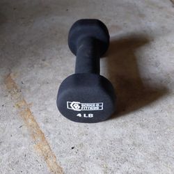One Single 4 Four lb Pound Dumbbell