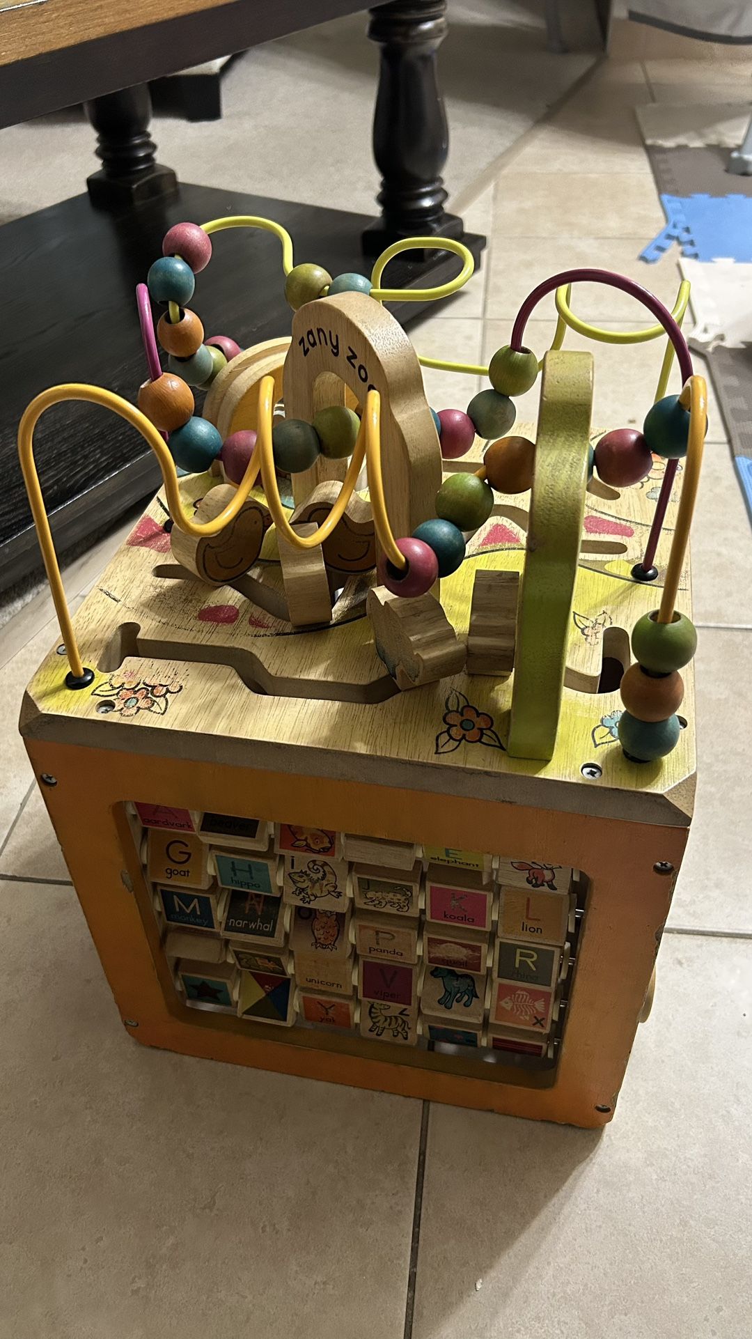Wooden Activity Cube