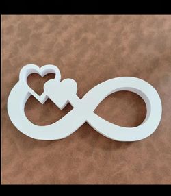 Art Deco Infinity Symbol Heart Desktop Decoration - Wood Multipurpose Wedding Theme Plaques and Signs Room Decor 1pc Elegant Vintage Sign, Abstract A