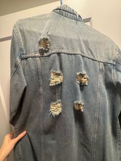 new women's denim coat, medium