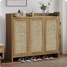 Brown Beige Shoes cabinet boho Upto 50 Pairs