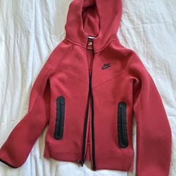 Boys Red Nike Tech Fleece Set – Big Kids Small (Hoodie + Joggers)
