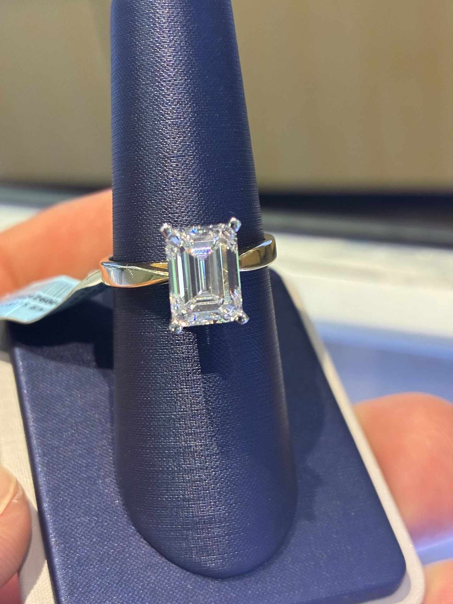 Lab Grown Emerald Engagement Ring