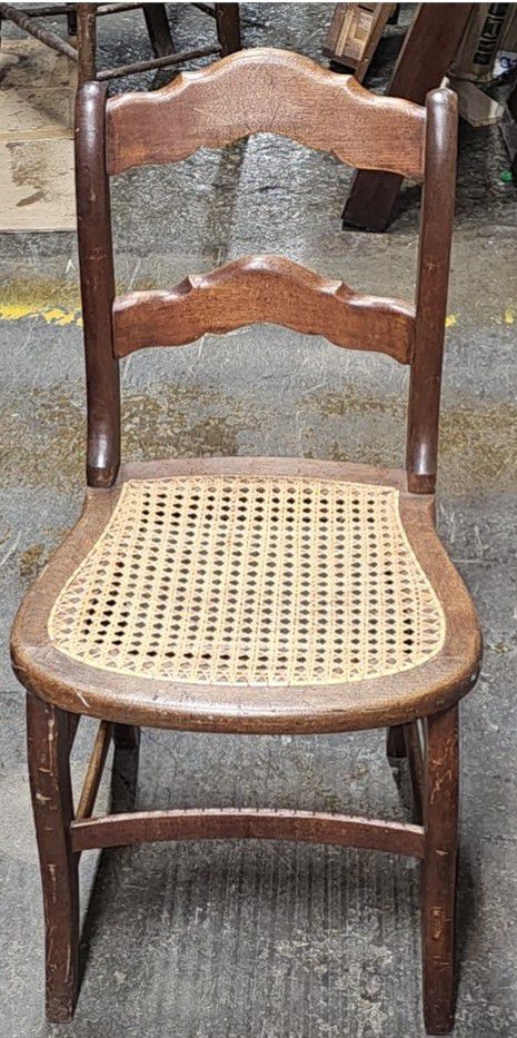 Beautiful Walnut Cane Chair