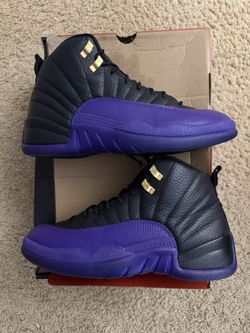 Size 9 (Pre owned, damaged box) - Air Jordan 12 retro field purple
