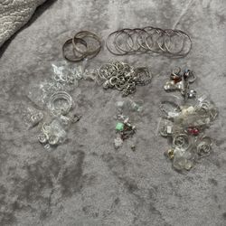 Big Lot Of 925 Mexican Silver Jewelry 