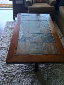3 piece hardwood living room table set