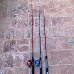 FISHING RODS ZEBCO AND SHAKESPEARE