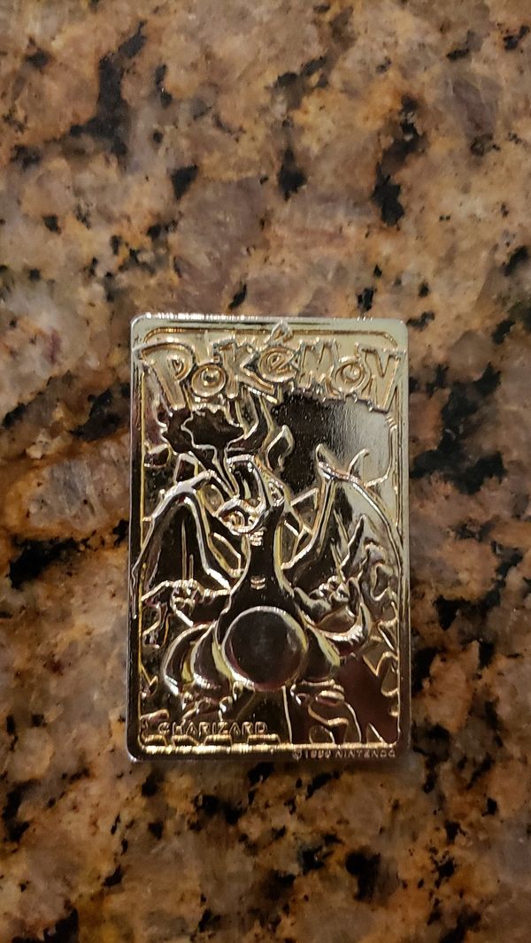 Pokemon Charizard Gold Plated Movie Card From Year 1999 For