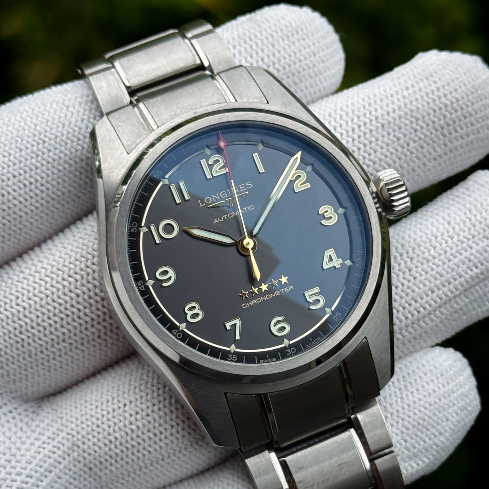 Longines Spirit Titanium 40mm Watch Full Set