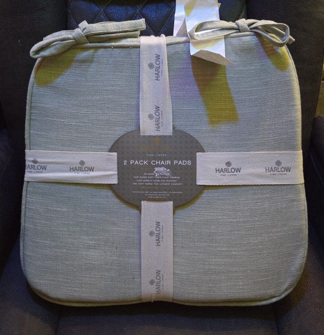 Harlow Fine Linens 2 Pack Chair Pads