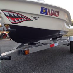 2020 Fiberglass Jon Boat 12 Ft With 2013 Mercury 9.9 Hp Four Strok