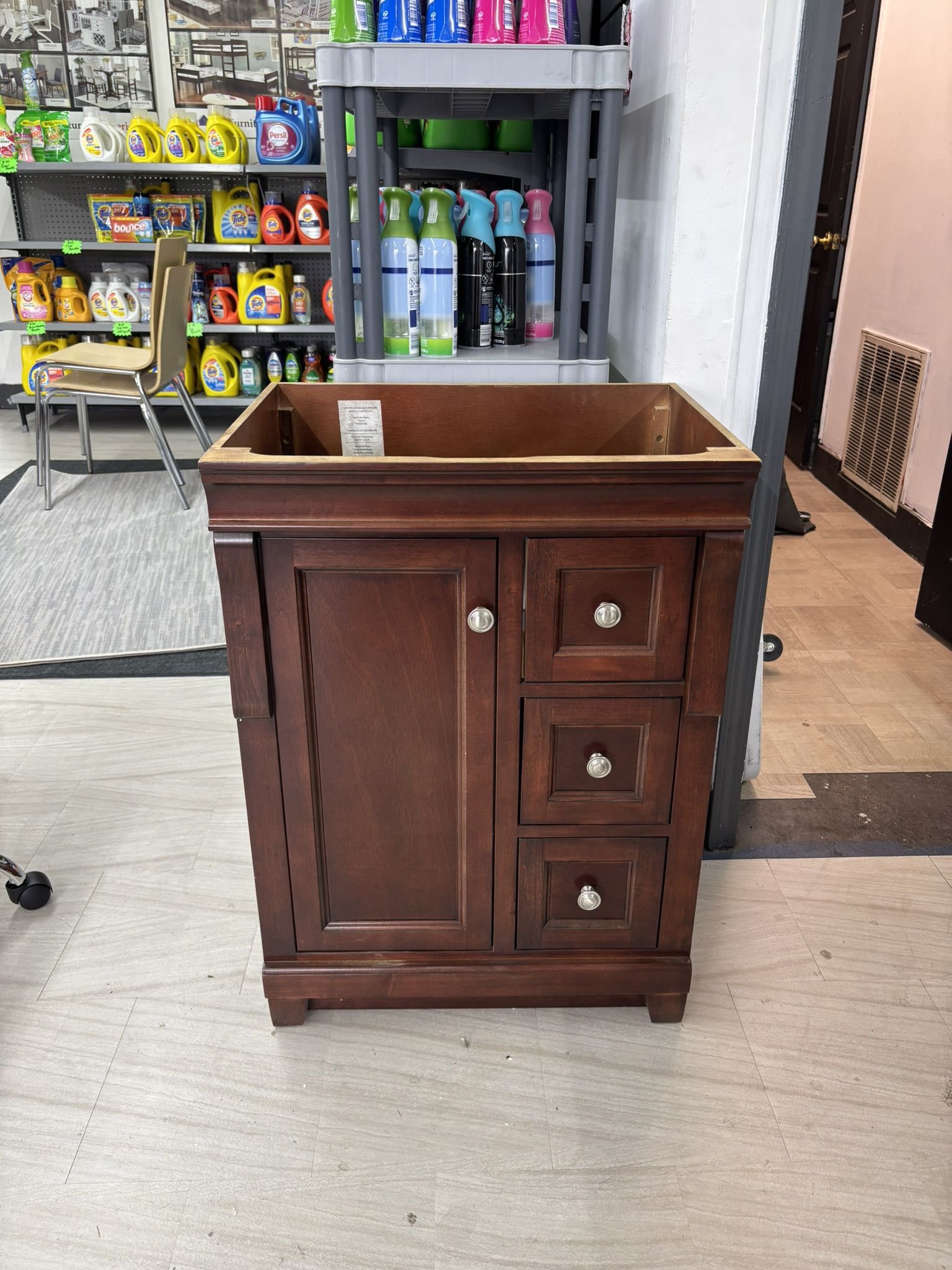 Home Decorators Collection Naples 24 in W x 18 in D x 34 in H Bath Vanity Cabinet w/o Top in Tobacco