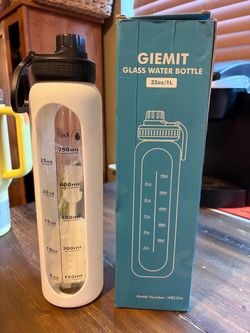 Giemit Glass Water Bottle 32oz