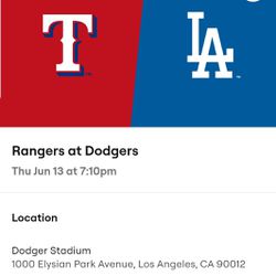 Dodgers Vs Rangers Ticket