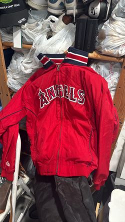 Angels Baseball Jacket Majestic Authentic xl Patches Y2K Vintage