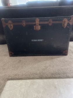 Vintage Steamer Trunk with Metal Hardware